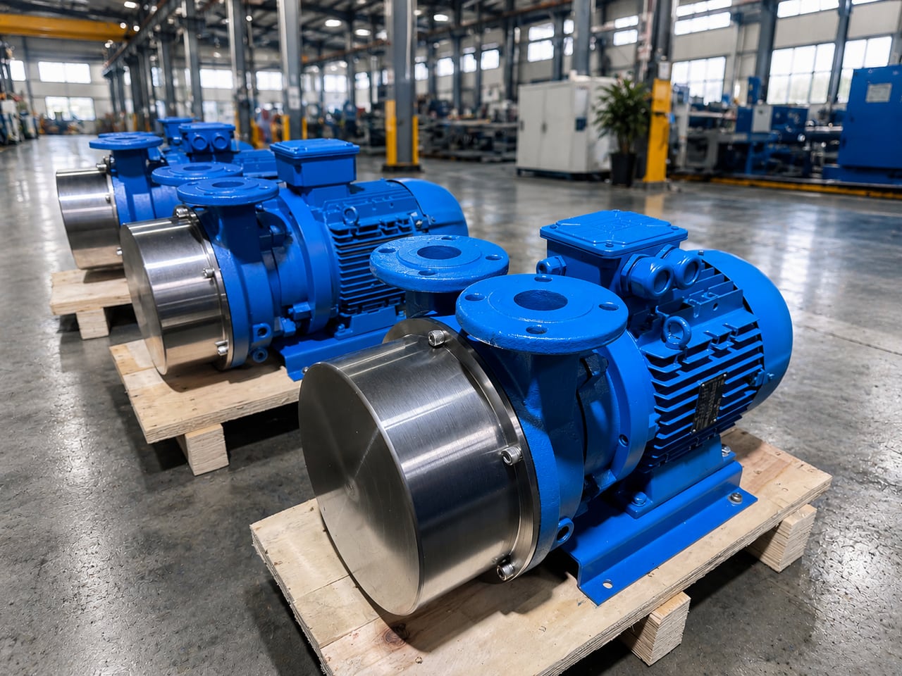 ZT Pumps liquid ring vacuum pumps in factory